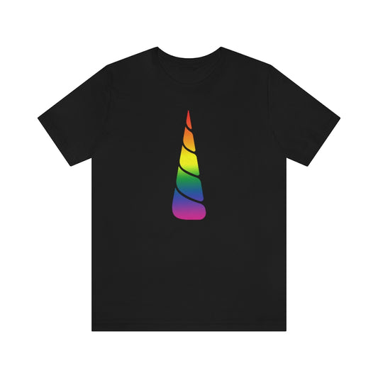 PRIDE Unicorn Rainbow Gradient Mid Unisex Jersey Short Sleeve T-shirt |