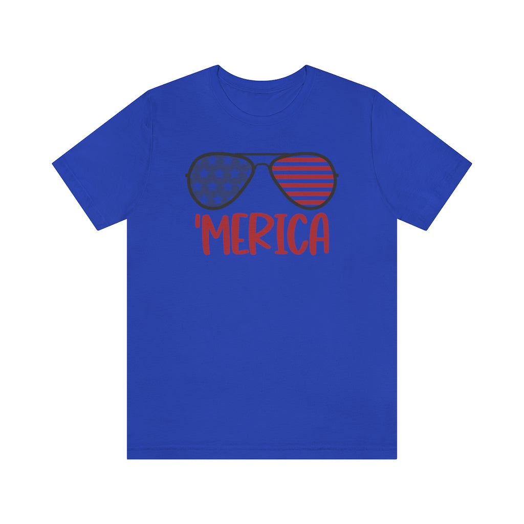 MERICA 4th of July Unisex Jersey Tee Shirt